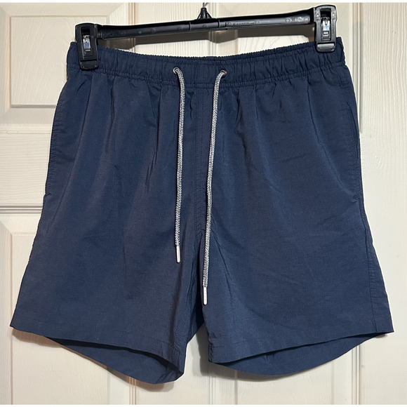 Rainforest Swim Trunks Shorts Mens Small Navy Blue Mesh Lined Quick Dry Beach - Picture 1 of 7